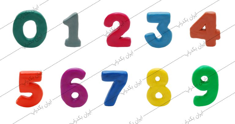 مجموعه اعداد 0 تا 9 حالت خمیری با فرمت psd کد IBD-1403