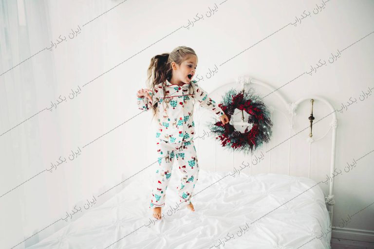 بک دراپ کودک تخت خواب کریسمس کد IBD-1529