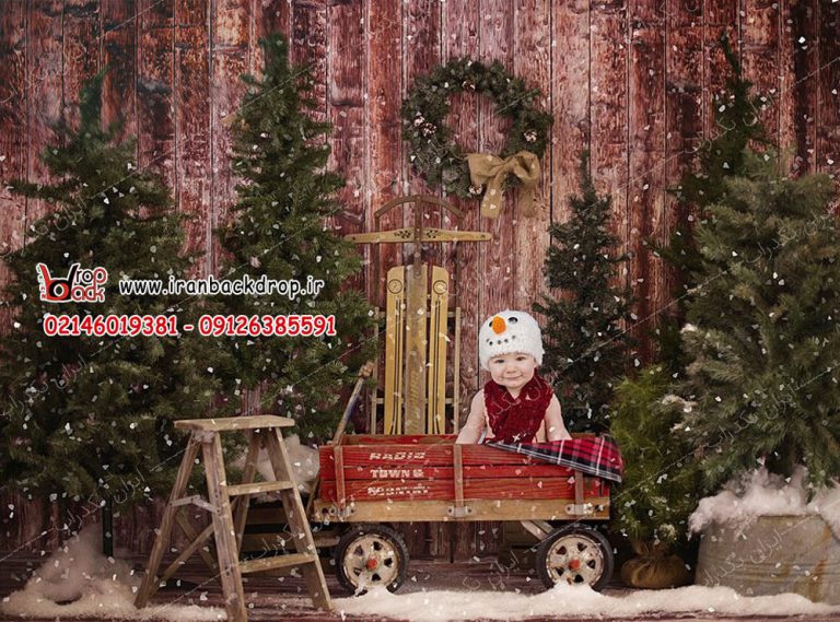 بک دراپ عکاسی کودک و خانوادگی کریسمس کد IBD-2327