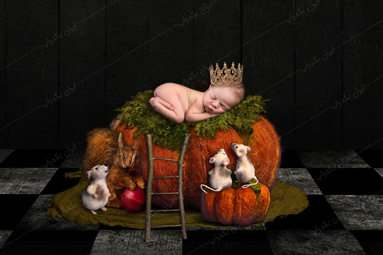 بک گراند عکاسی هالووین نوزاد و کودک کد IBD-2601