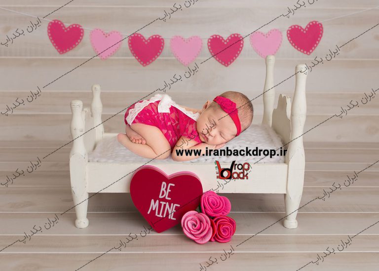 بک دراپ نوزاد و کودک تخت کوچک ولنتاین کد IBD-2963