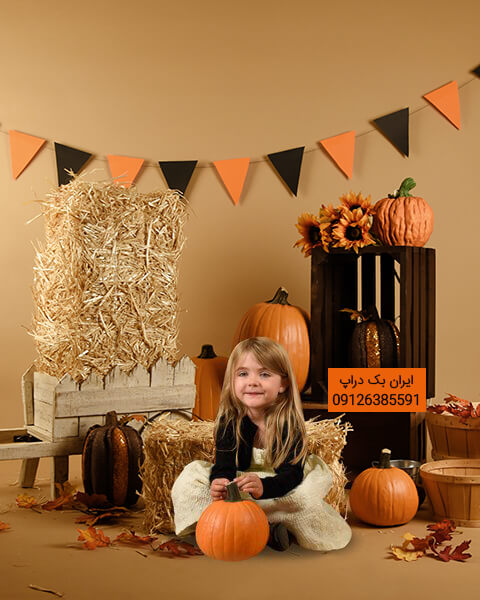 بک دراپ جشن هالووین کودک و نوزاد آتلیه ای کد IBD-3718