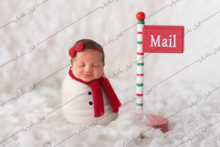 بک دراپ عکاسی نوزاد برف و زمستان کد IBD-4829