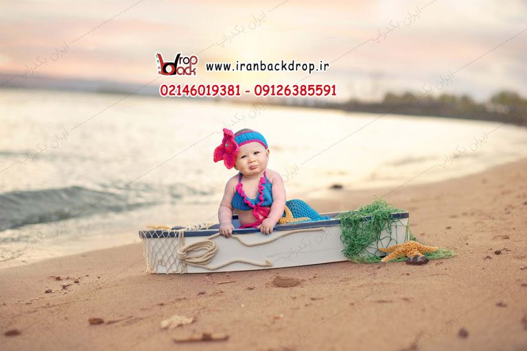 بک گراند عکاسی تابستانی ساحل دریا ویژه کودک کد IBD-6665