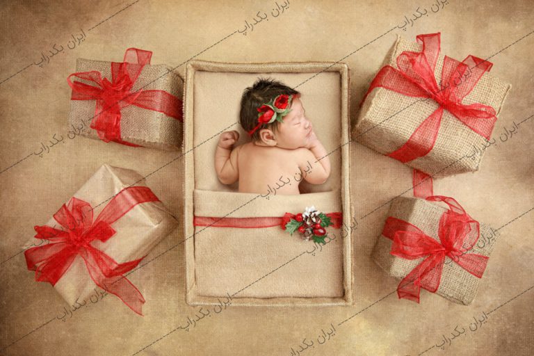 بک دراپ نوزاد کادوهای کریسمس کد IBD-7279