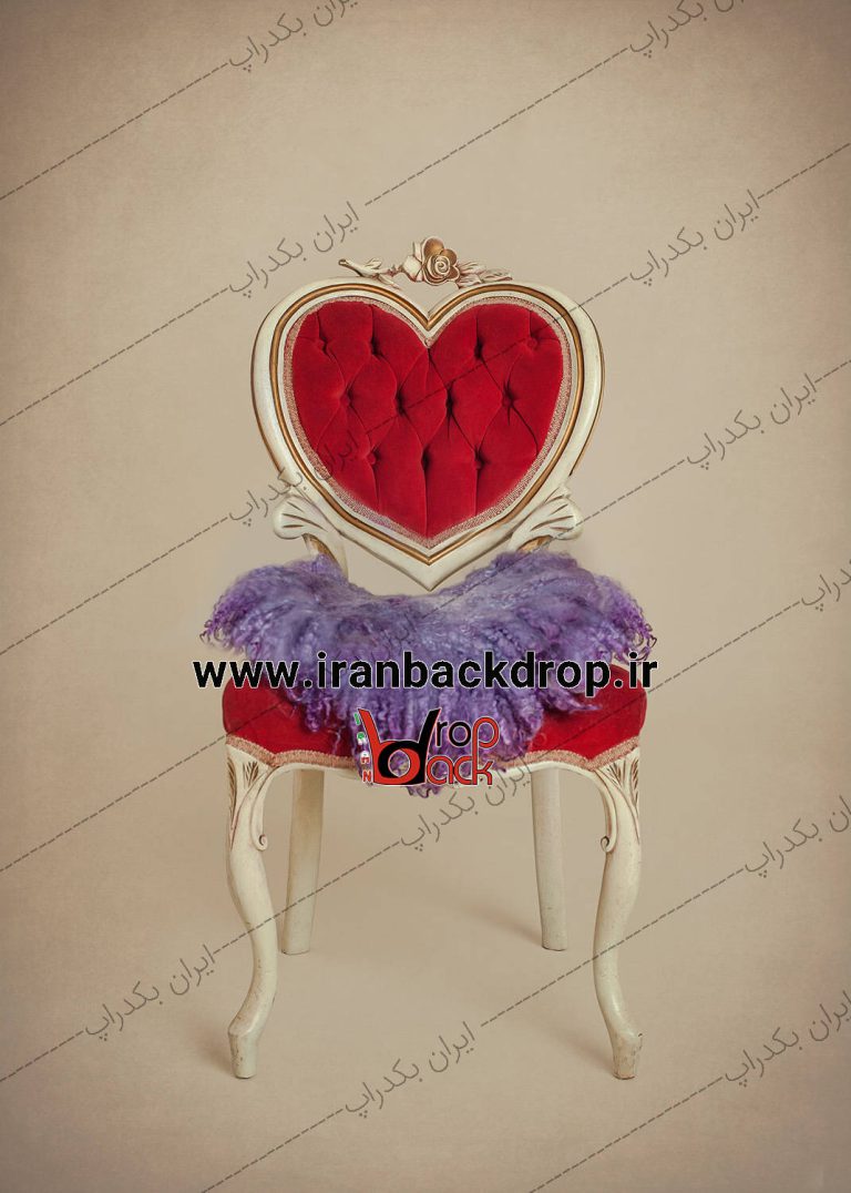 بک دراپ عکاسی صندلی قلب جشن ولنتاین کد IBD-8137