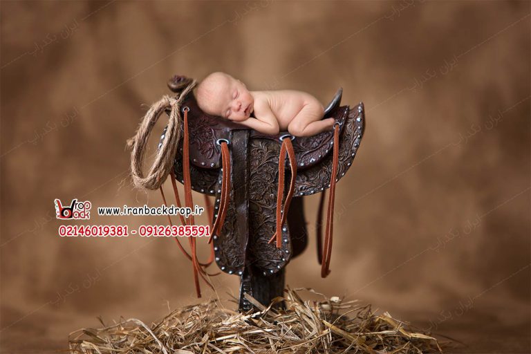 بک گراند دیجیتال عکاسی نوزادی پسرانه تم مزرعه و زین اسب کد IBD-8515