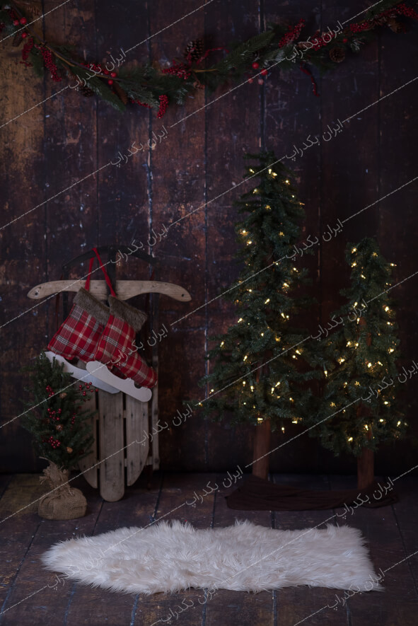 بک گراند کودک و خانوادگی درخت و دکور کریسمس کد IBD-9613