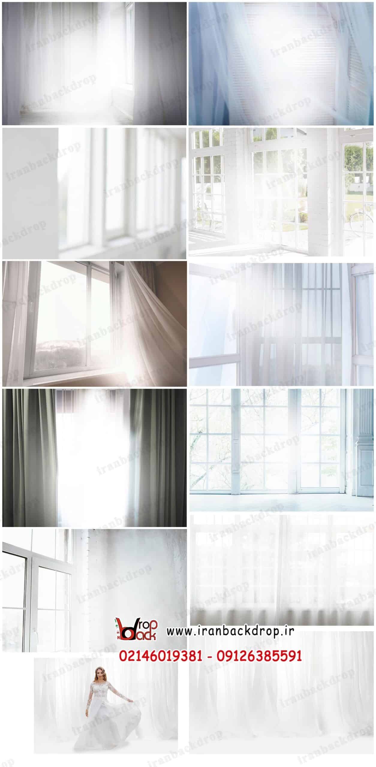 بک گراند عکاسی پنجره سفید