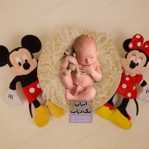 بک گراند عکاسی نوزادی تم میکی موس کد IBD-9863