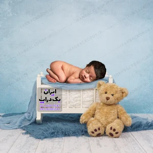 بک دراپ نوزادی دکور عروسکی کد IBD-6525