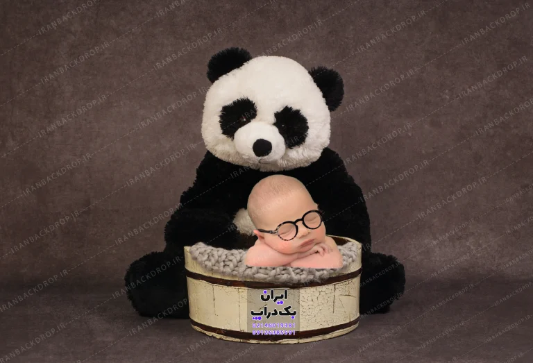 بک گراند عکاسی نوزادی تم عروسک پاندا کد IBD-4561