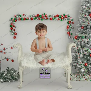 بک گراند عکاسی کودکانه دکور کریسمس کد IBD-7516