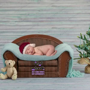 بک گراند نوزادی دکور مبل و خرس تم کریسمس کد IBD-9661